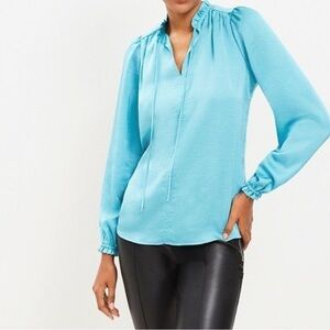 LOFT Blue Blouse with Elegant Design